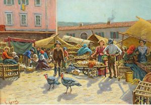 Trieste, Mercato In Piazza by Ernesto Croci