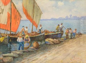 Ritorno Dei Pescatori by Ernesto Croci