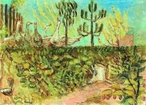 Ganse In Landschaft. by Paul Eduard Crodel