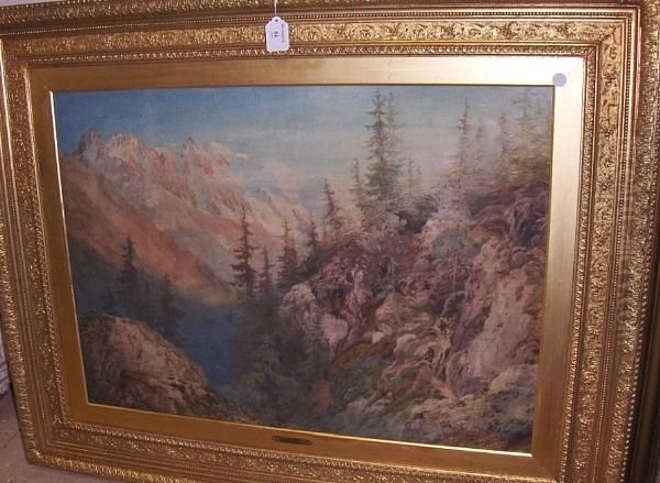Mont Blanc, An Extensive Landscape,watercolour - view 1