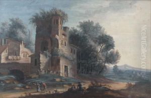 Paysanne Dans Les Ruines