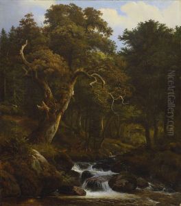 Herbstlicher Eichenwald by Georg Heinrich Croll Crola