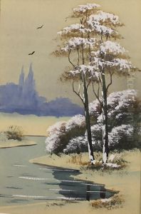 Georg Heinrich, Winterlandschaft by Georg Heinrich Croll Crola
