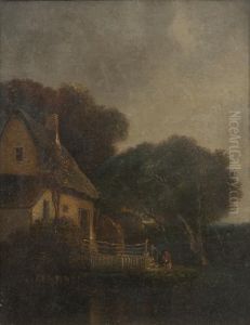 Figure Before A Cottage by John Berney Crome