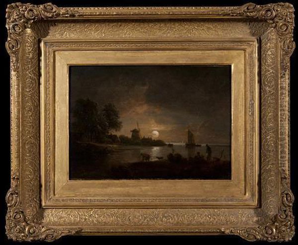 Moonlit River Scene - view 1