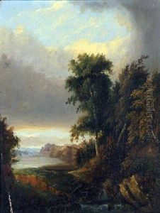 Wooded Landscape With Distant Lake by William Henry Crome