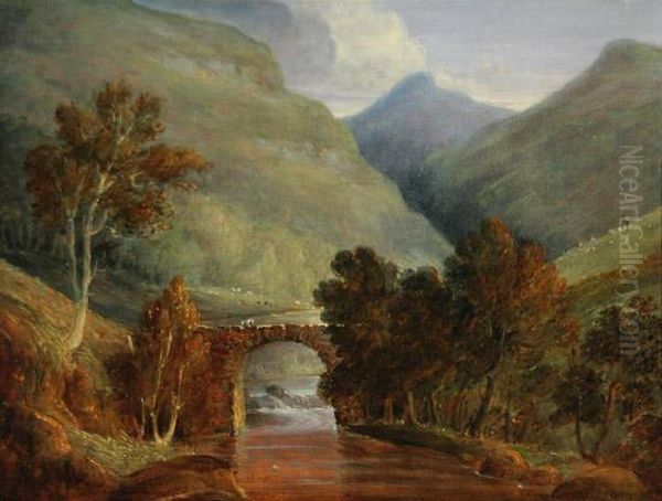 Mountain Landscape With Stone Bridge - view 1