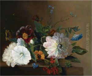 Flowers On A Ledge by Maria Elisabeth Crommelin