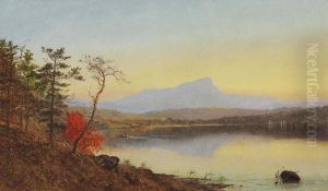 Sunset, Camel's Hump, Lake Champlain by Jasper Francis Cropsey