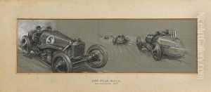 200 Mile Race Brooklands 1925 by Frederick Gordon Crosby