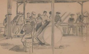 Waiting For The Ferry by Raymond Moreau Crosby