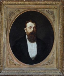 A Bust Portrait Of A Bearded Gentleman by William Crosby
