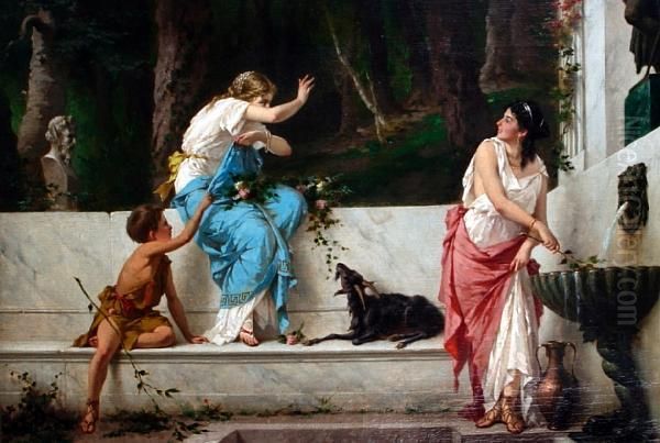 Classical Maidens At A Spring - view 1