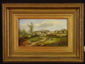 Englische Dorflandschaft by Enoch Crosland