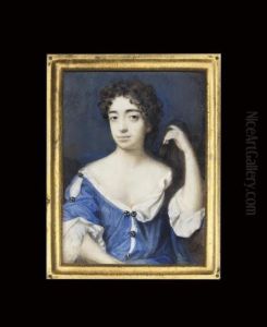 A Lady Called Mary Of Modena, In Open Blue Day-gown With White Underdress A Lady Called Mary Of Modena, In Open Blue Day-gown With White Underdress