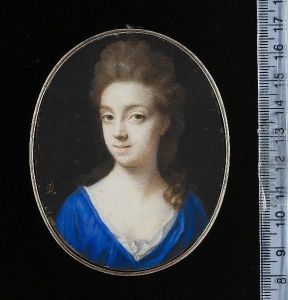 Carey (nee Fraser), Countess Of Peterborough, Wearing Blue Dress And White Underslip, Her Hair Falling Over Her Shoulders Carey (nee Fraser), Countess Of Peterborough, Wearing Blue Dress And White Underslip, Her Hair Falling Over Her Shoulders