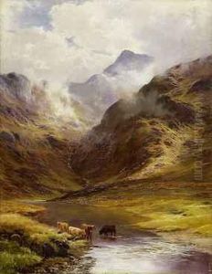 Gebirgslandschaft Mit Hochland-rindern