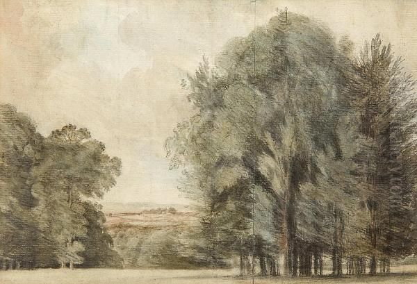 Trees In A Devonshire Landscape - view 1