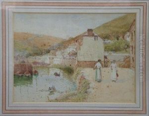 Cornish Harbour. by William Edwards Croxford