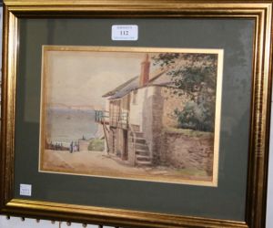 View Of A Coastal Village Road by William Edwards Croxford