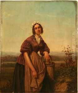 Woman With Basket by A.C . Cruger