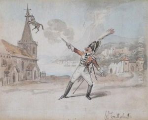Illustration From The Surprising Adventures Of Baron Munchausen by George Cruickshank