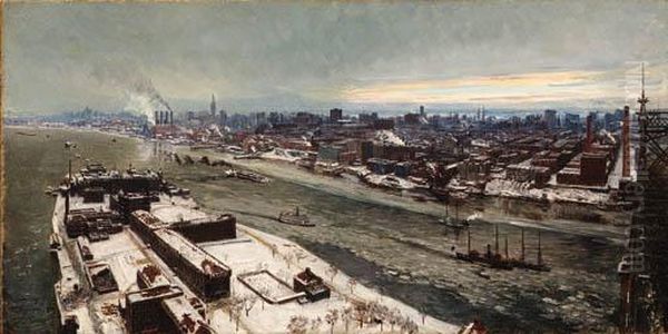 View Of Manhattan In Winter - view 1