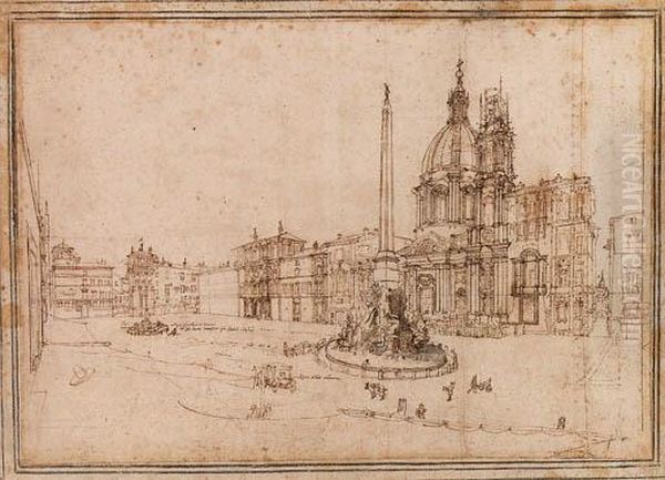 View Of The Piazza Navona, Rome - view 1