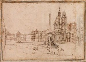 View Of The Piazza Navona, Rome by Lieven Cruyl