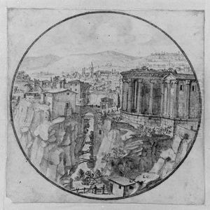 A View Of Tivoli With The Temple Of The Sybil