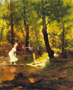 Crossing The Stream by Arpad Cserepy