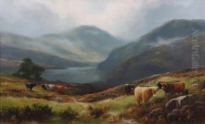 Highland Loch Scene by Henry Hadfield Cubley