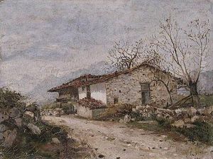 Paisaje Con Casa by Telesforo Cuevas