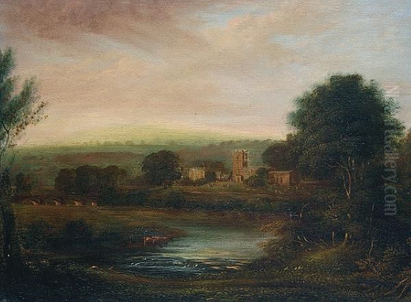 Evening At Wensley, Yorkshire - view 1