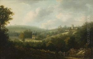 Landscape With Country Village by George, the Younger Cuitt
