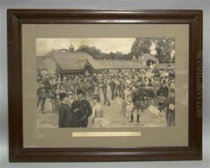 A Yearling Sale At Newmarket by Isaac Cullin