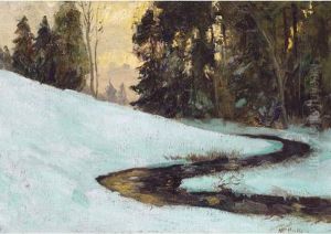Laurentian Creek In Winter by Maurice Galbraith Cullen