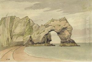 Durdle Door: The Great Nature Rock Arch Near Lulworth by George Cumberland
