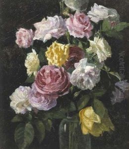 Vaso Con Rose Bianche by Ettore Cumbo