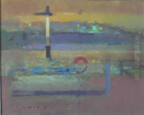 Beach Scene At Dusk - view 1