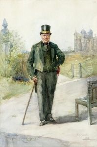 Portrait Of John Stewart Outside Donaldson's Hospital by William Skeoch Cumming