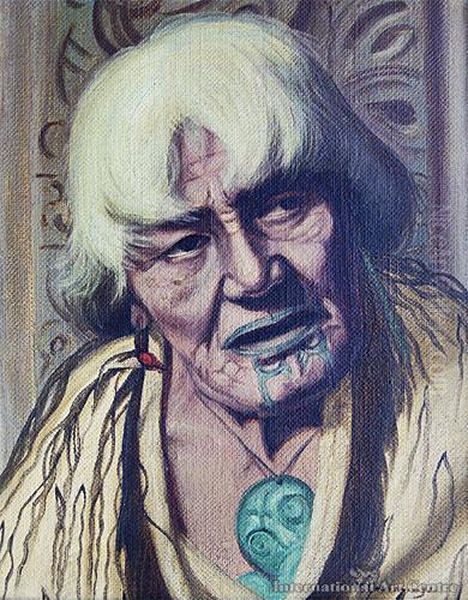 Harata Rewiri Tarapata - In Maori Cloak - view 1
