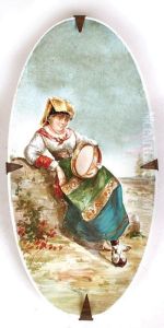 Contadina Con Tamburello by Nora Lucy Mowbray Cundell