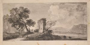 Landschaft Mit Ruinen U. See by Giuseppe Cunego