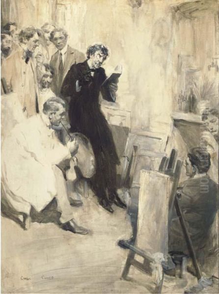 James Abbot Mcneill Whistler In His Studio - view 1