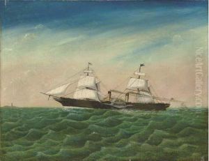 The Paddle Steamer Persia Outward Bound