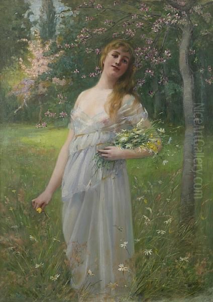 A Lady In An Orchard - view 1