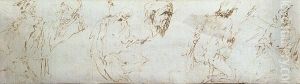 Six Figure Sketches by Francesco Curia