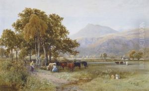 Milking Time, Talsarnau, North Wales by James Jackson Curnock