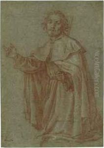 A Kneeling Saint, Perhaps Saint James The Greater by Francesco Curradi